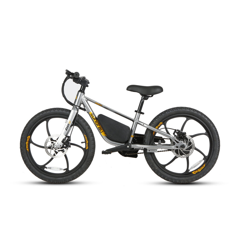 E-Kids Electric Bike 8+Speed Options 10/15/20MPH Graphite