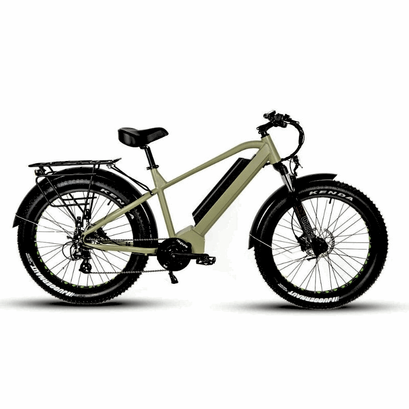 FAT-HD Green 1000W Mid-Drive 4 inch Kenda Krusade Fat Tire 160 Torque eBike