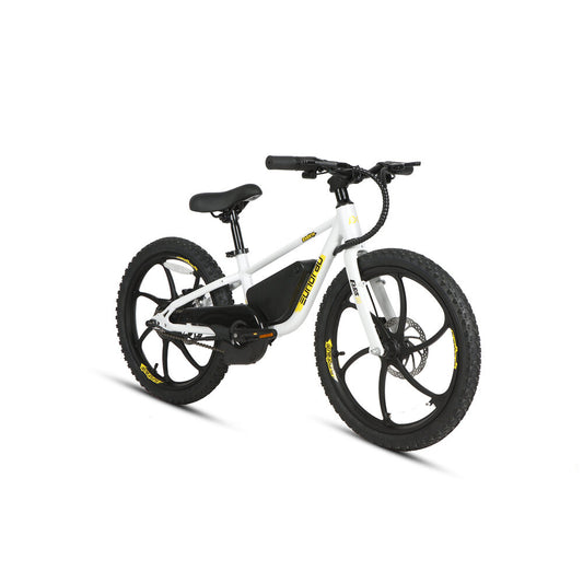 E-Kids Electric Bike 8+Speed Options 10/15/20MPH Cloud White