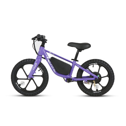 E-Kids 16in Balance E-Bike Fun Adjustable Speed for Young Riders Violet