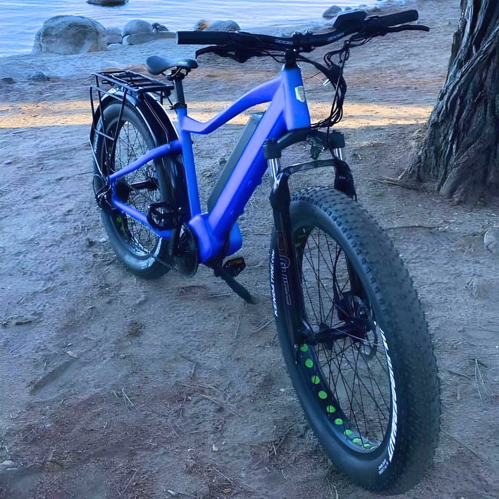 FAT-HD 1000W Mid-Drive 4inch Kenda Krusade Fat Tire 160Nm E-Bike Blue