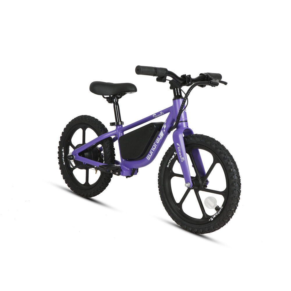 E-Kids 16in Balance E-Bike Fun Adjustable Speed for Young Riders Violet