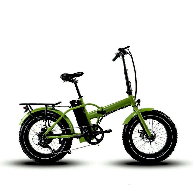 FAT-MN Green Folding 4 inch Fat Tire eBike