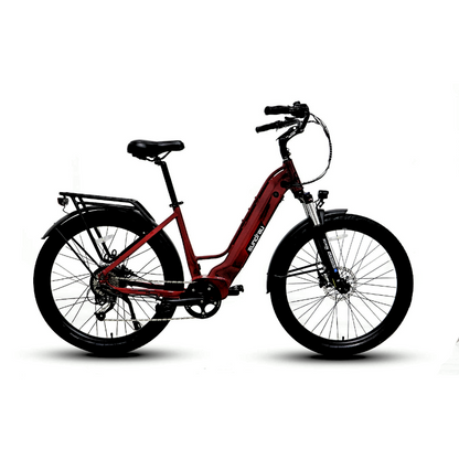 META Step-Thru Red 900W Peak Power City Commuting eBike