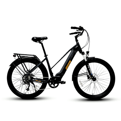 META275 Step-Thru 900W-Peak-Power City-Commuting Gray-Electric-Bike