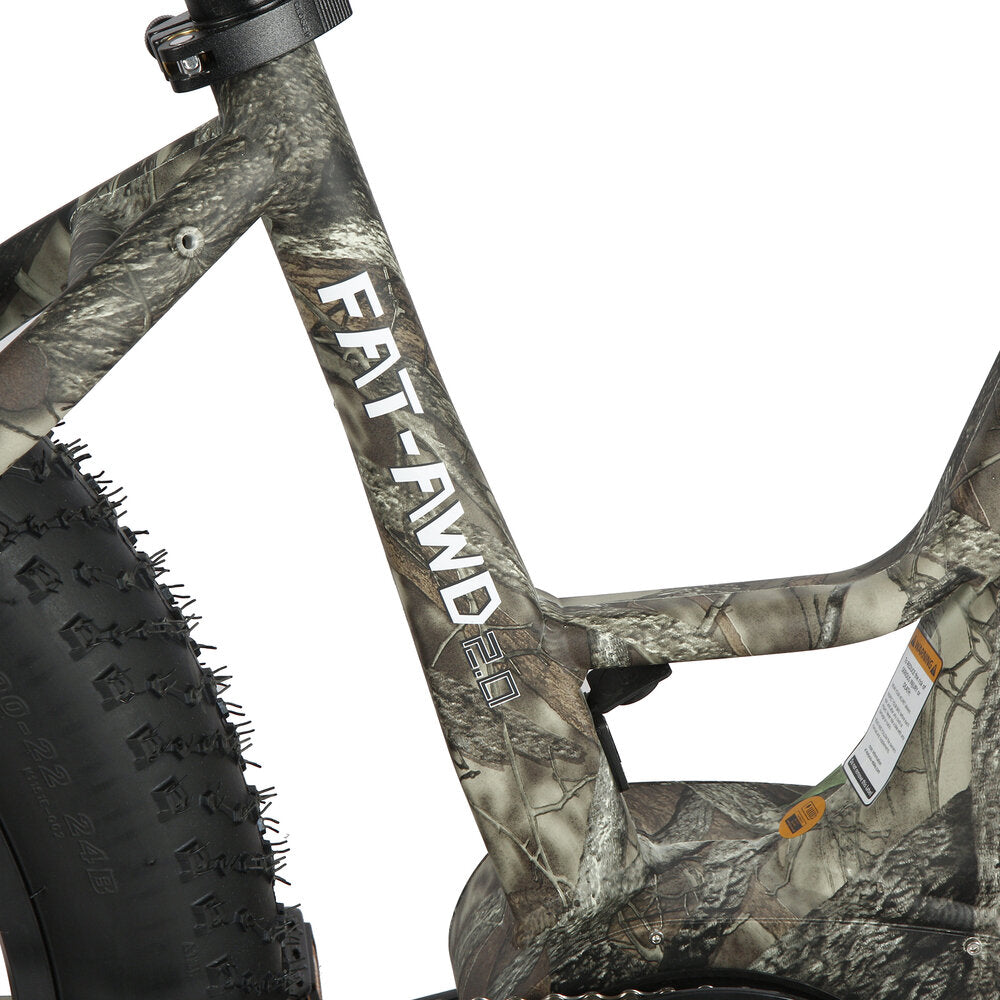 FAT-AWD Tire Electric Bike Long Range High Payload Capacity Maple Camo