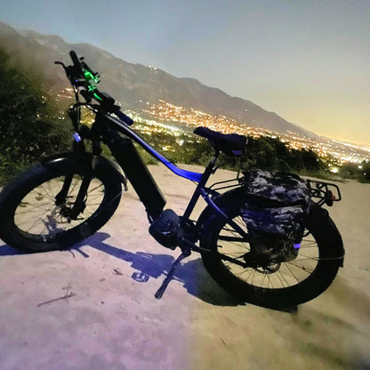 FAT-HD 1000W Mid-Drive 4inch Kenda Krusade Fat Tire 160Nm E-Bike Blue