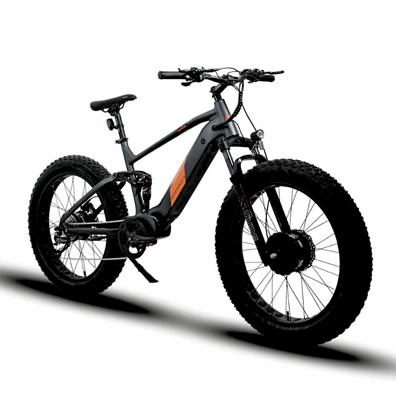 DEFENDER-S GRAY 4"Tire Full Suspension 1500W All-Wheel-Drive Mountain eBike