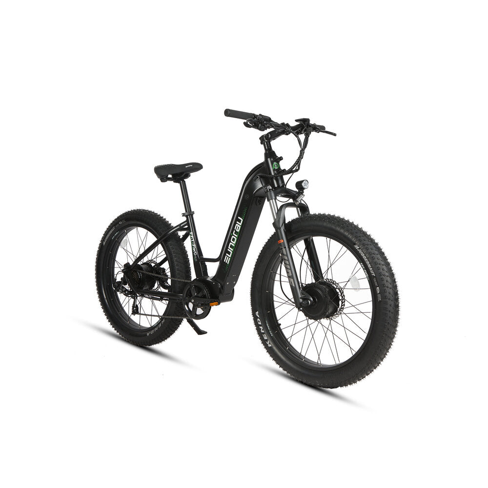 FAT-AWD 26x4 KENDA Tires Dual 1000W Motor Step-Thru E-Bike Black