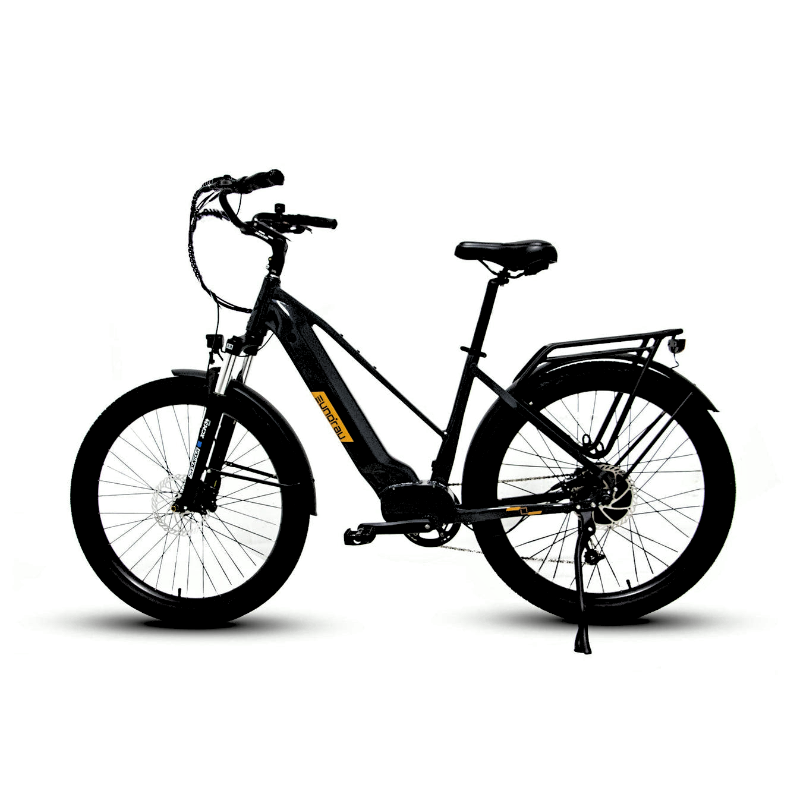 META275 Step-Thru 900W-Peak-Power City-Commuting Gray-Electric-Bike