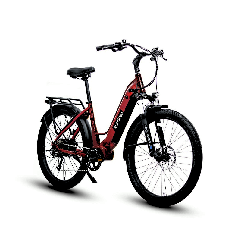 META Step-Thru Red 900W Peak Power City Commuting eBike