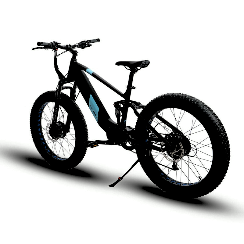 DEFENDER-S BLACK 4"Tire Full Suspension 1500W All-Wheel-Drive Mountain eBike