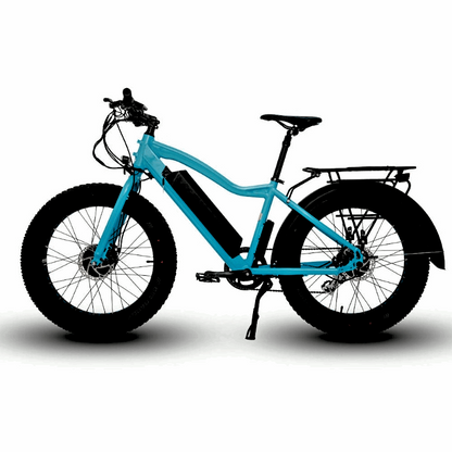 Stylish scooter blue FAT-AWD Winter E-Bike, designed for versatile riding with a 250W front and 350W rear motor.