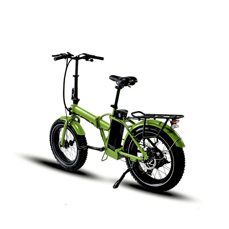 FAT-MN Green Folding 4 inch Fat Tire eBike