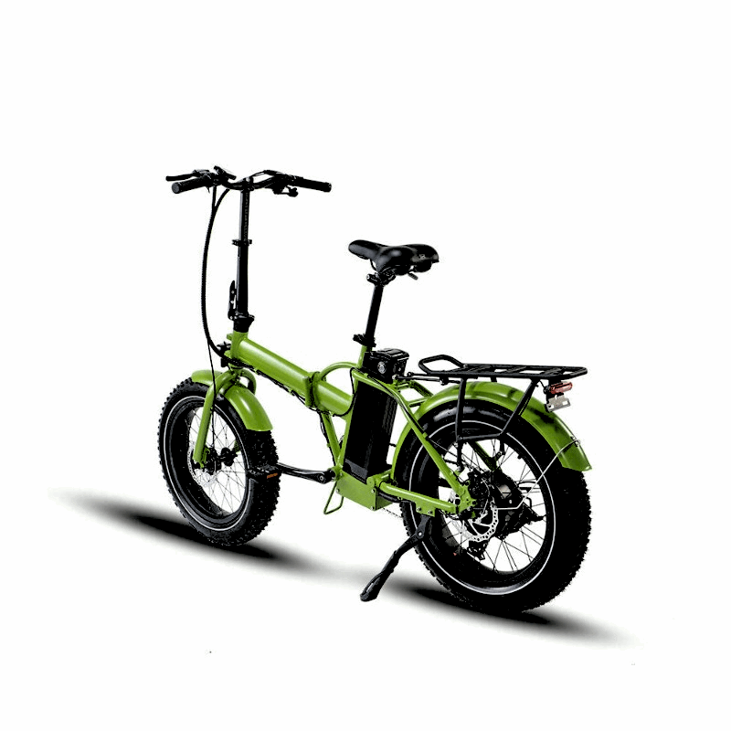 FAT-MN Green Folding 4 inch Fat Tire eBike