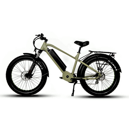 FAT-HD Green 000W Mid-Drive 4 inch Kenda Krusade Fat Tire 160 Torque eBike