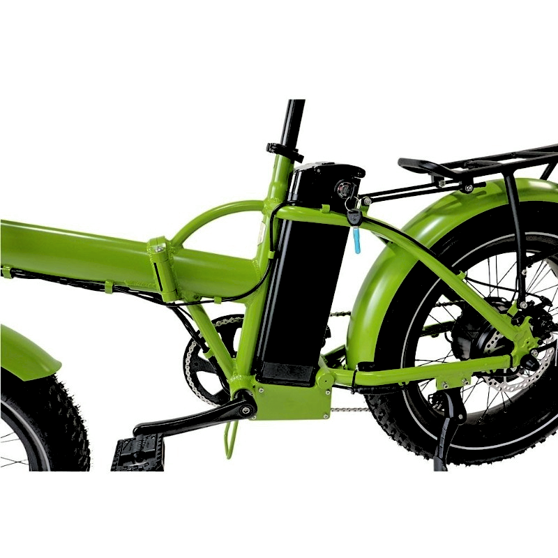 FAT-MN Green Folding 4 inch Fat Tire eBike