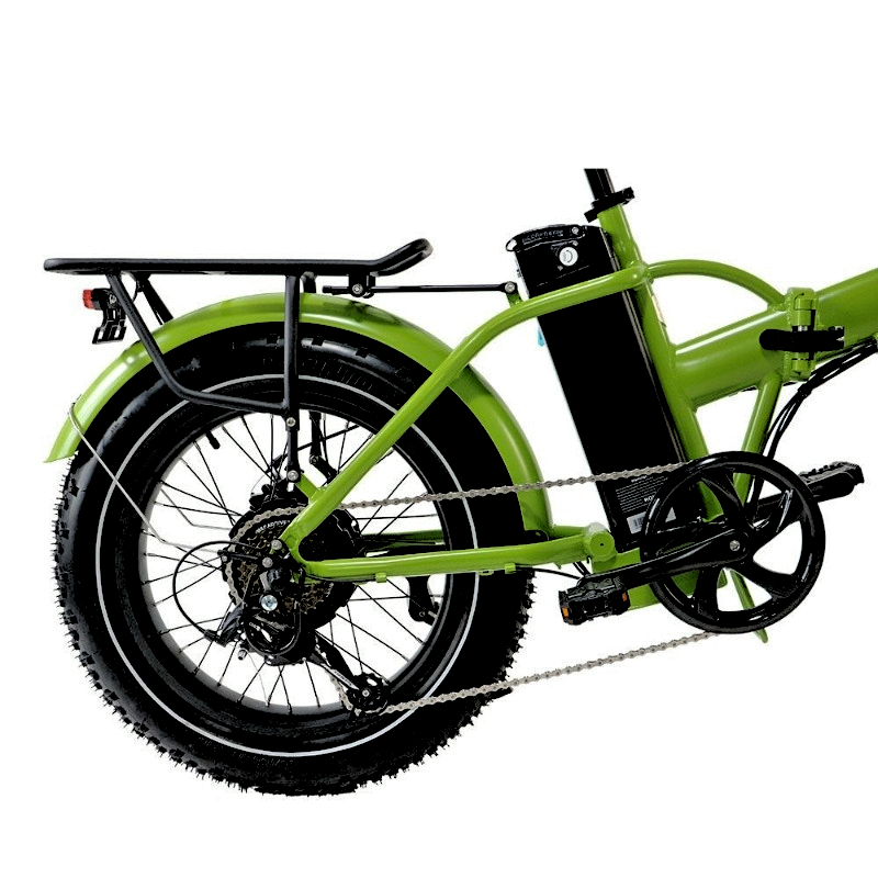 FAT-MN Green Folding 4 inch Fat Tire eBike