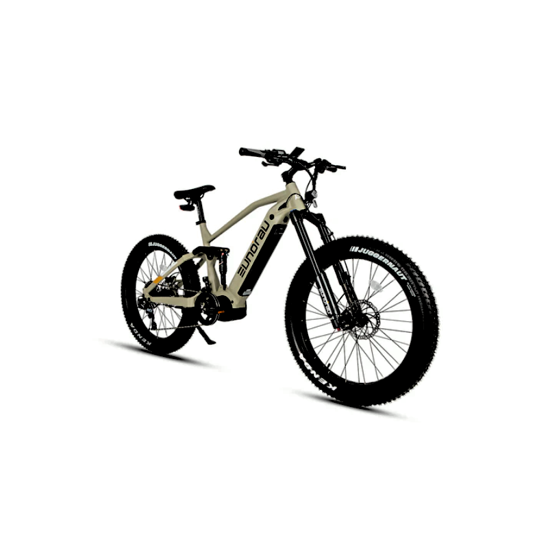 SPECTER-S Angled View Lunar Dust All-Terrain Mid-Drive Full Suspension Extreme Mountain eBike