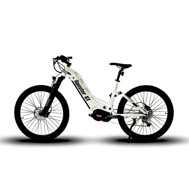 SPECTER-ST 2023 White Full-Suspension Mid-Drive Elite Electric Mountain Bike