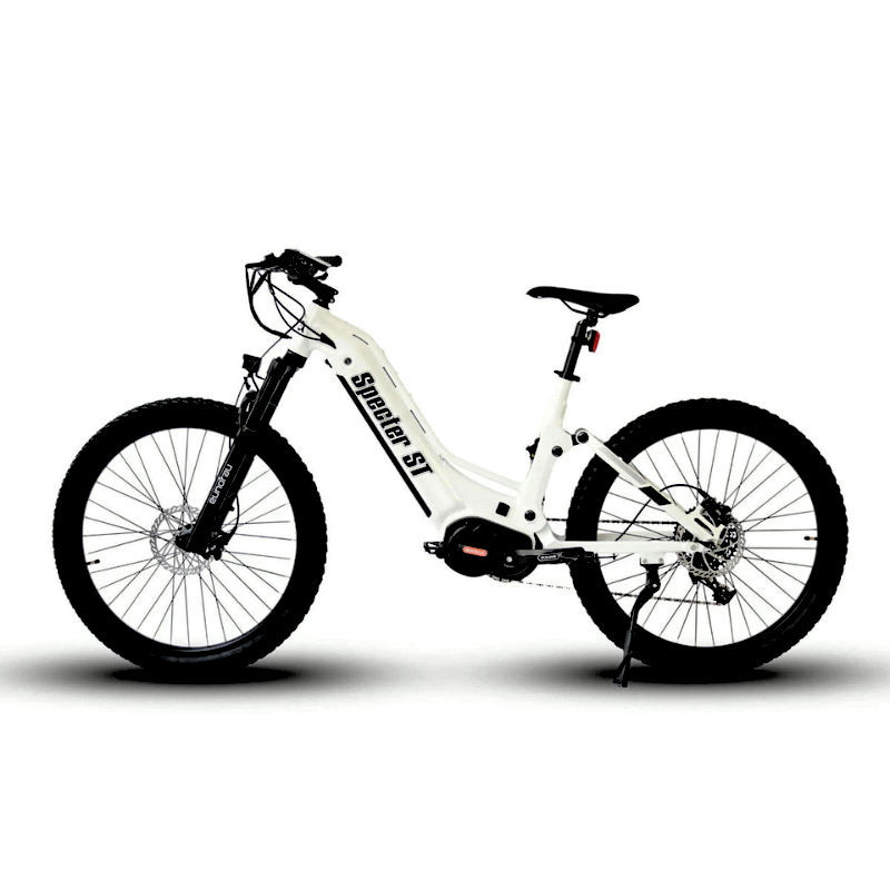 SPECTER-ST 2024 White Full-Suspension Mid-Drive Elite Electric Mountain Bike