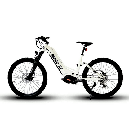 SPECTER-ST 2024 White Side to Left View Full-Suspension All-Terrain Electric Mountain Bike
