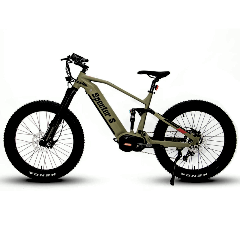 SPECTER-S Army Green All Terrain Mid-Drive Full Suspension Extreme Mountain eBike