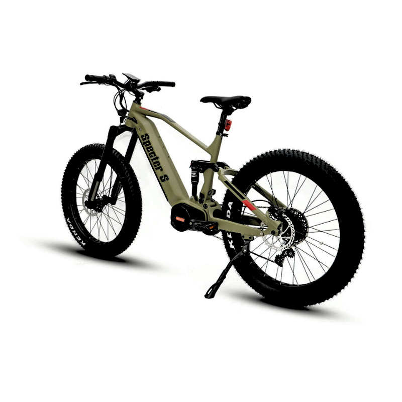 SPECTER-S Army Green All Terrain Mid-Drive Full Suspension Extreme Mountain eBike