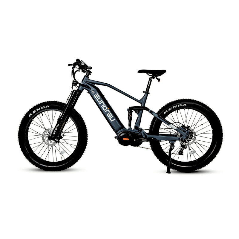 SPECTER-S Side to Left View 
Moon Black All-Terrain Mid-Drive Full Suspension Extreme Mountain eBike