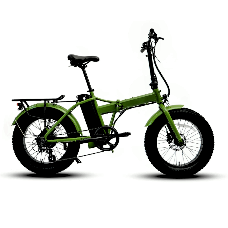 FAT-MN Green Folding 4 inch Fat Tire eBike