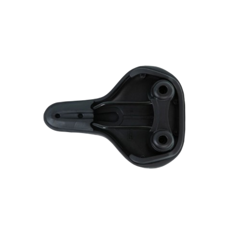 "Black Eunorau C7 eBike Saddle with elastomer spring suspension for all standard seat posts"