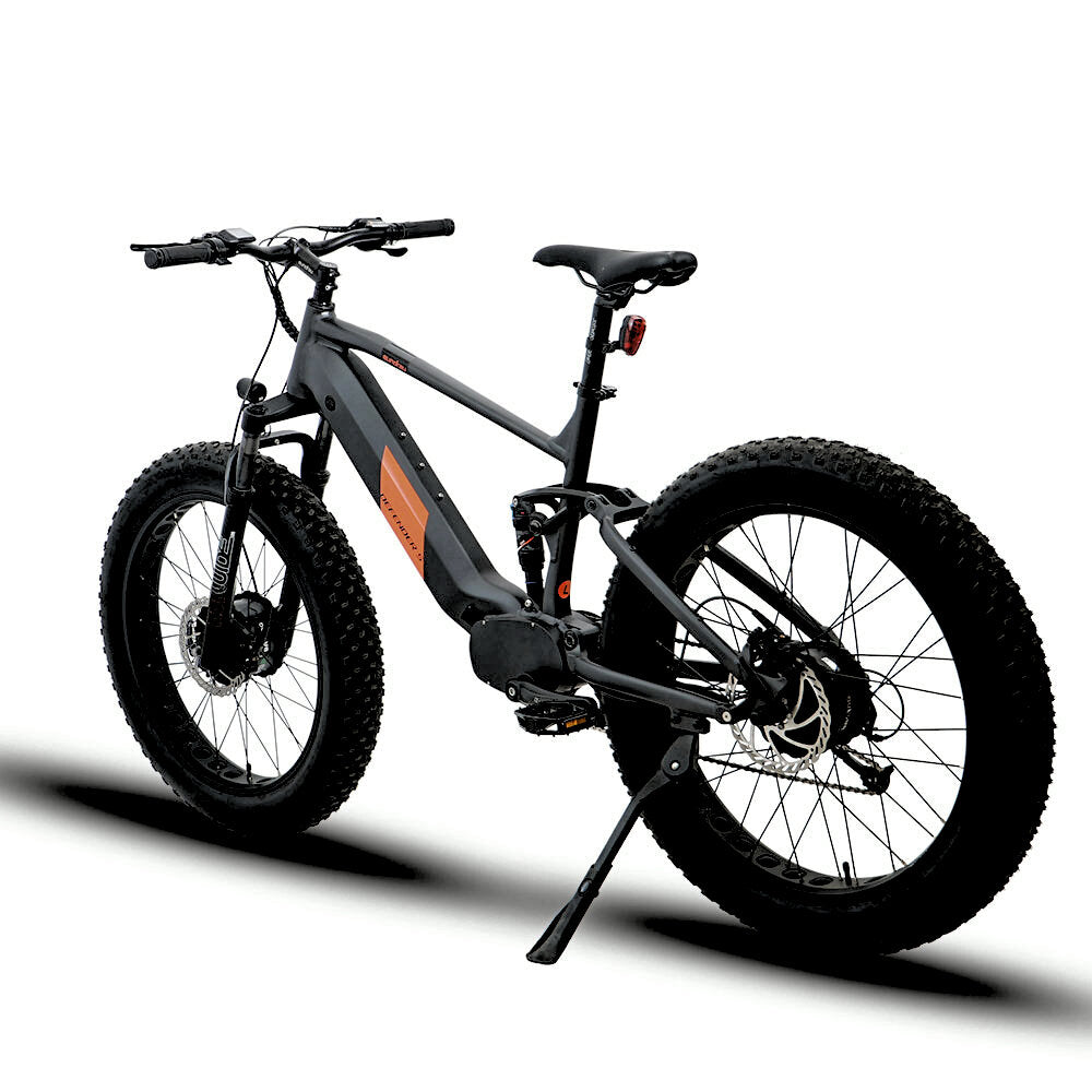 DEFENDER-S 4inch Tire 1500W AWD Mountain E-Bike 17inch Gray Frame