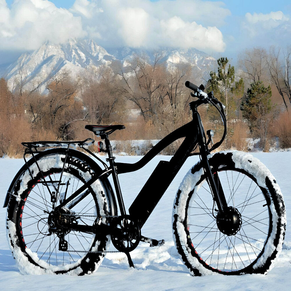 FAT-AWD Winter E-Bike Dual-Motor 4in Kenda Krusade Sport Tire Scooter Blue