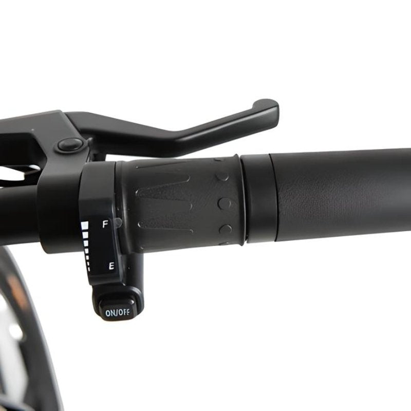 Throttle: Half-twist throttle, activated after reaching 3 km/h