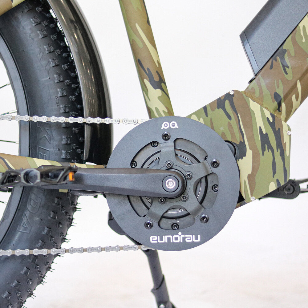 FAT-HD 1000W Mid-Drive 160Nm 4inch Kenda Fat Tire Torque E-Bike Camo