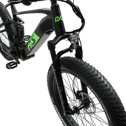 FAT-HS 19inch Full Suspension 160Nm Torque Mountain eBike Green Label