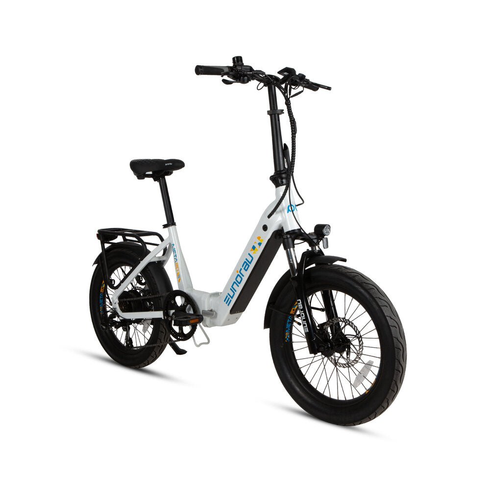 META FOLDABLE Step-Thru Alpine White eBIKE Electric Bike - Secondary View
