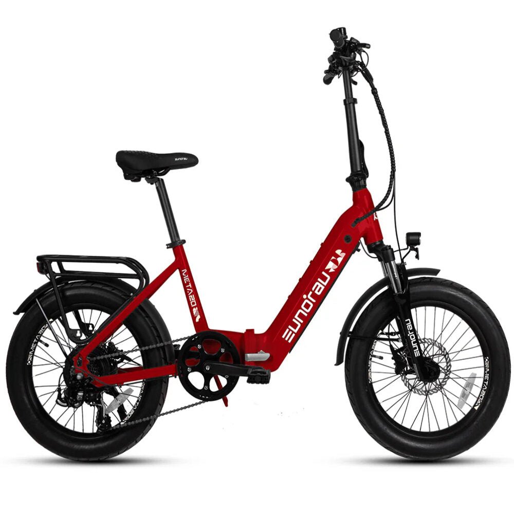 META FOLDABLE Step-Thru Deep Crimson eBIKE Electric Bike - Primary View