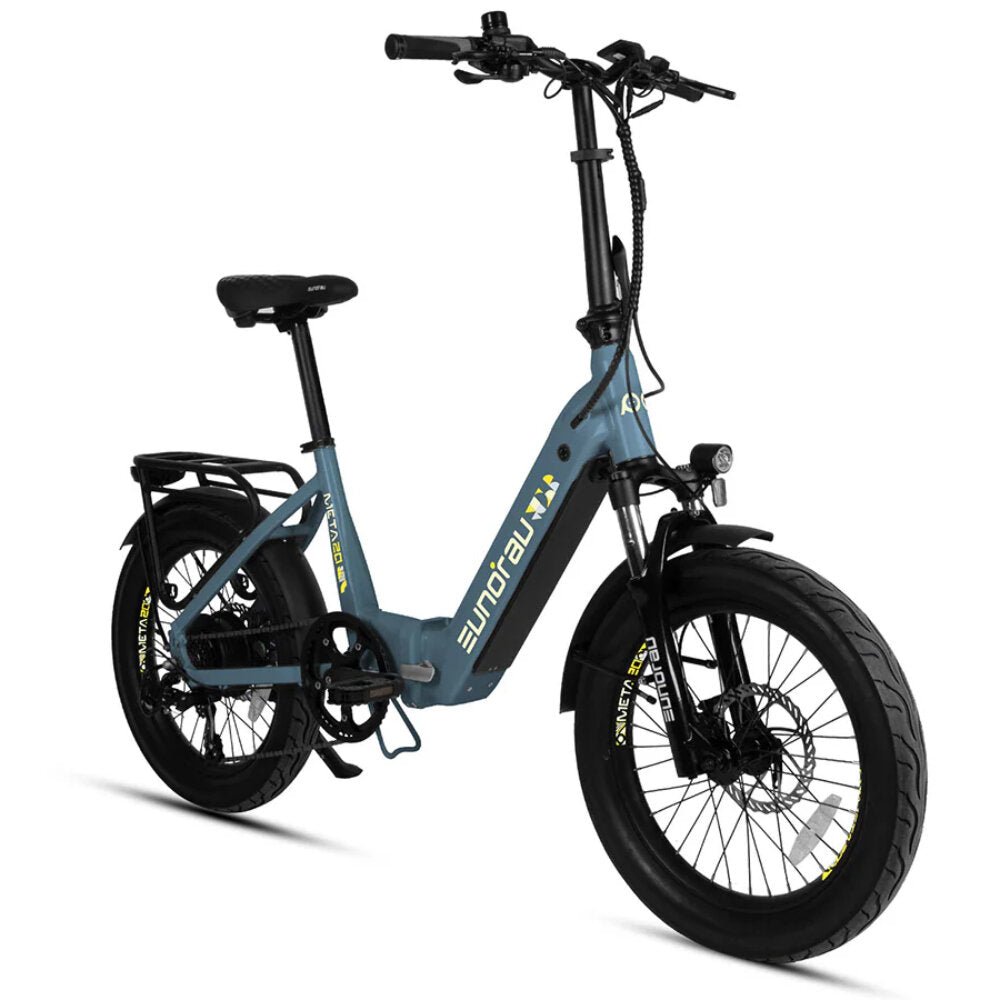 META FOLDABLE Step-Thru Steel Blue eBIKE Electric Bike - Secondary View