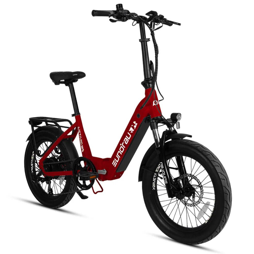 META FOLDABLE Step-Thru Deep Crimson eBIKE Electric Bike - Secondary View