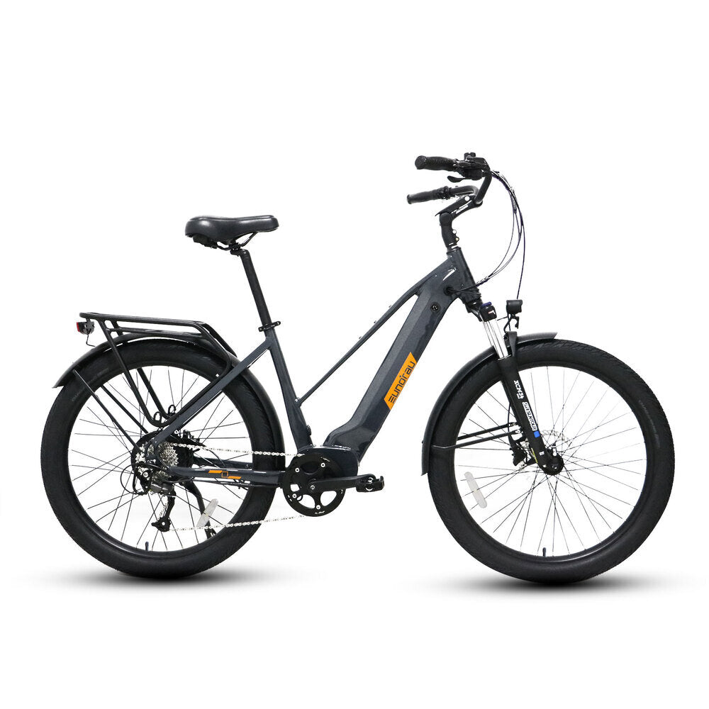 META275 Step-Thru City Commuter E-Bike Red/White/Gray