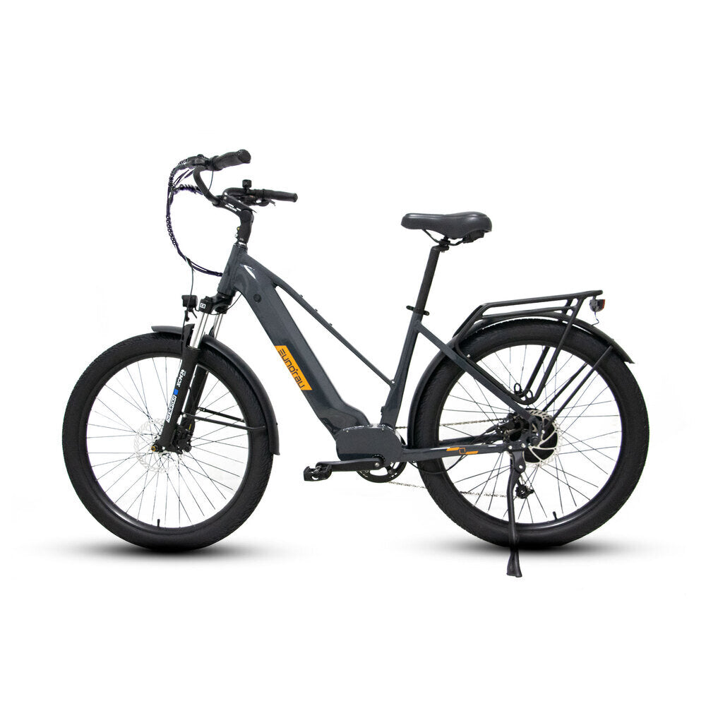 META275 Step-Thru City Commuter E-Bike Red/White/Gray