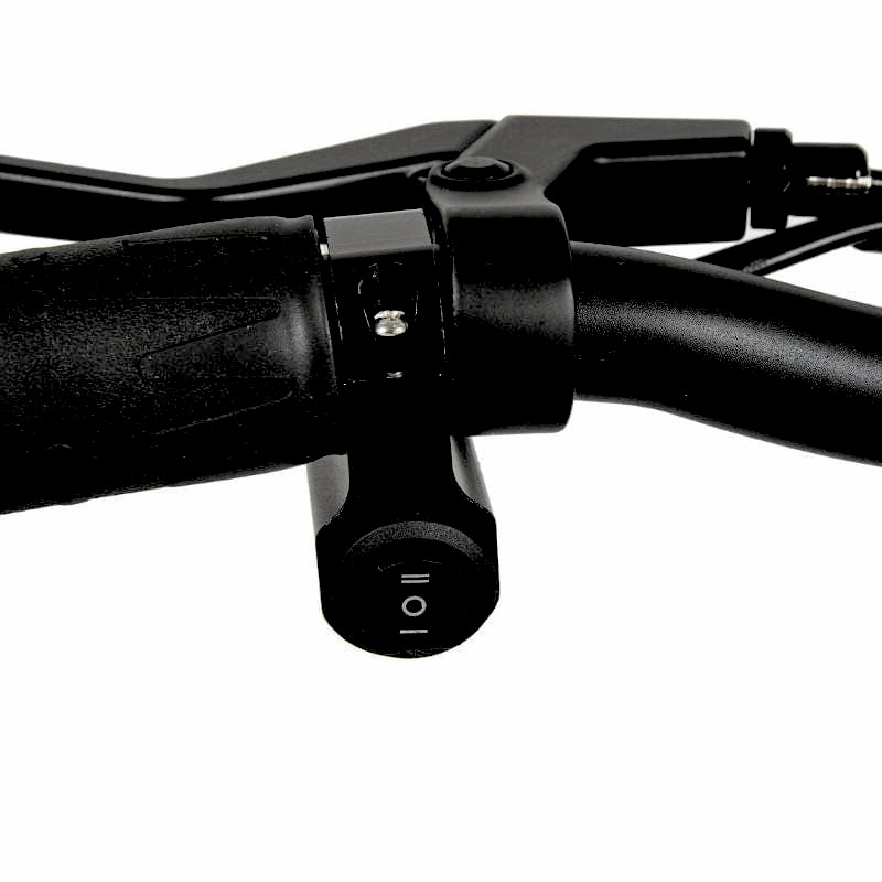 Close-up of the EKIDS-20 e-bike twist throttle, designed for easy power control, making it perfect for young riders.