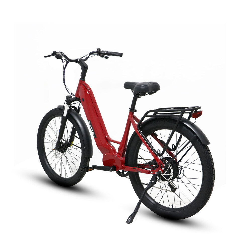 META275 Step-Thru City-Commuter E-Bike 900W-Peak-Power Red