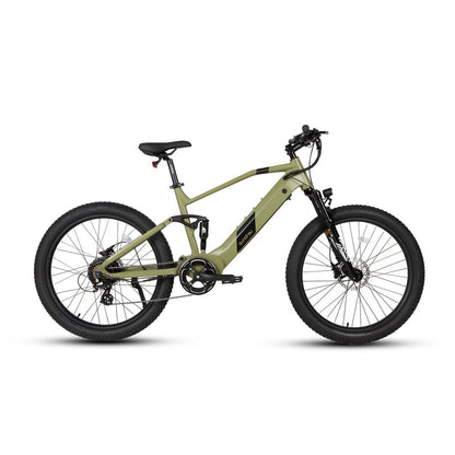 DEFENDER Full Suspension Mountain E-Bike Orange/Army Green/Safari