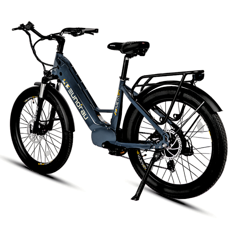 Versatile and reliable META24/26-ST 2024 e-bike in steel blue, perfect for varied terrains.