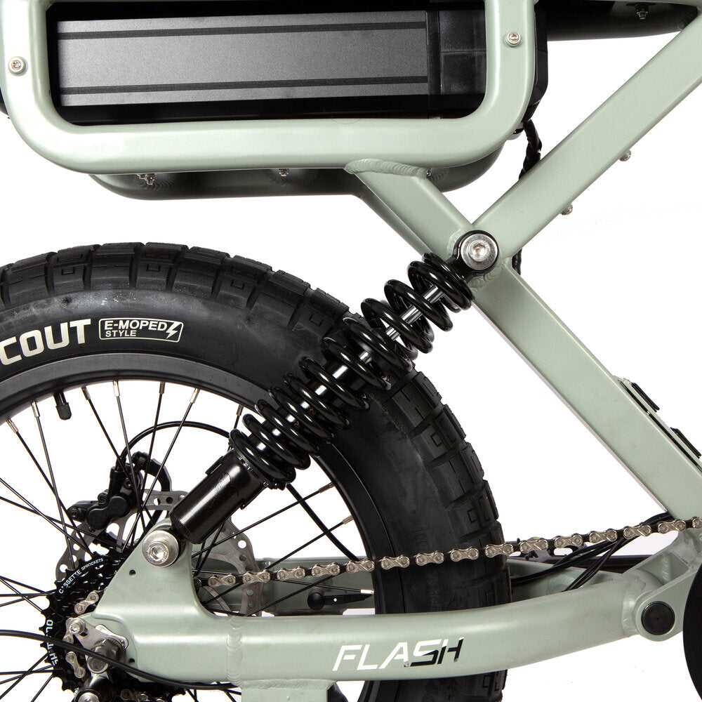 FLASH-Moped Extreme Torque Mid-Drive Electric Bike Lunar Dust