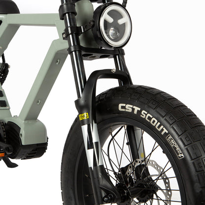 FLASH-Moped Extreme Torque Mid-Drive Electric Bike Lunar Dust