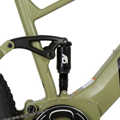 DEFENDER Full Suspension Mountain E-Bike Orange/Army Green/Safari