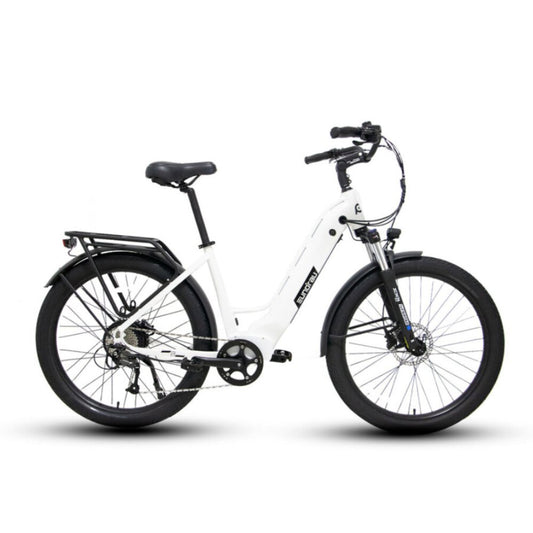 META275 Step-Thru City-Commuter E-Bike 900W Peak Power White